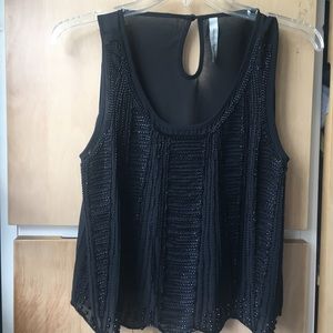 Black beaded top